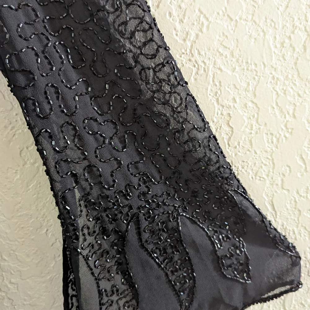 Dress Barn Black Beaded Blouse - Picture 4 of 5